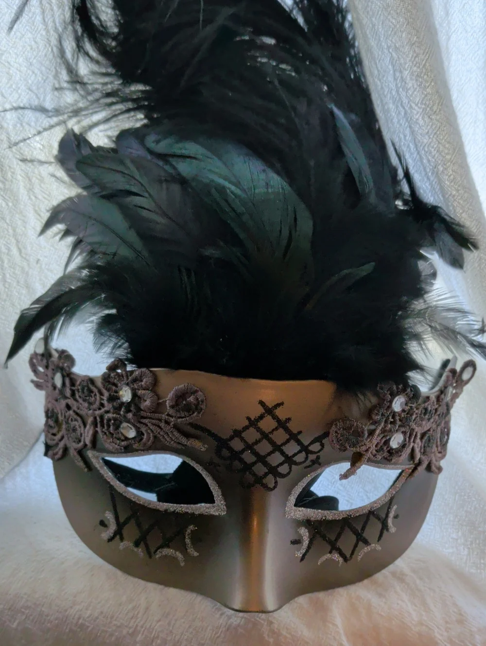 Elegant Masquerade Ball Halloween Masks Feathers Lace Rhinestones Costume Lot 4